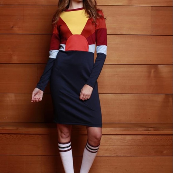 Shappy Apple Sunrise Ponte Dress NWT size 12 - Picture 2 of 9